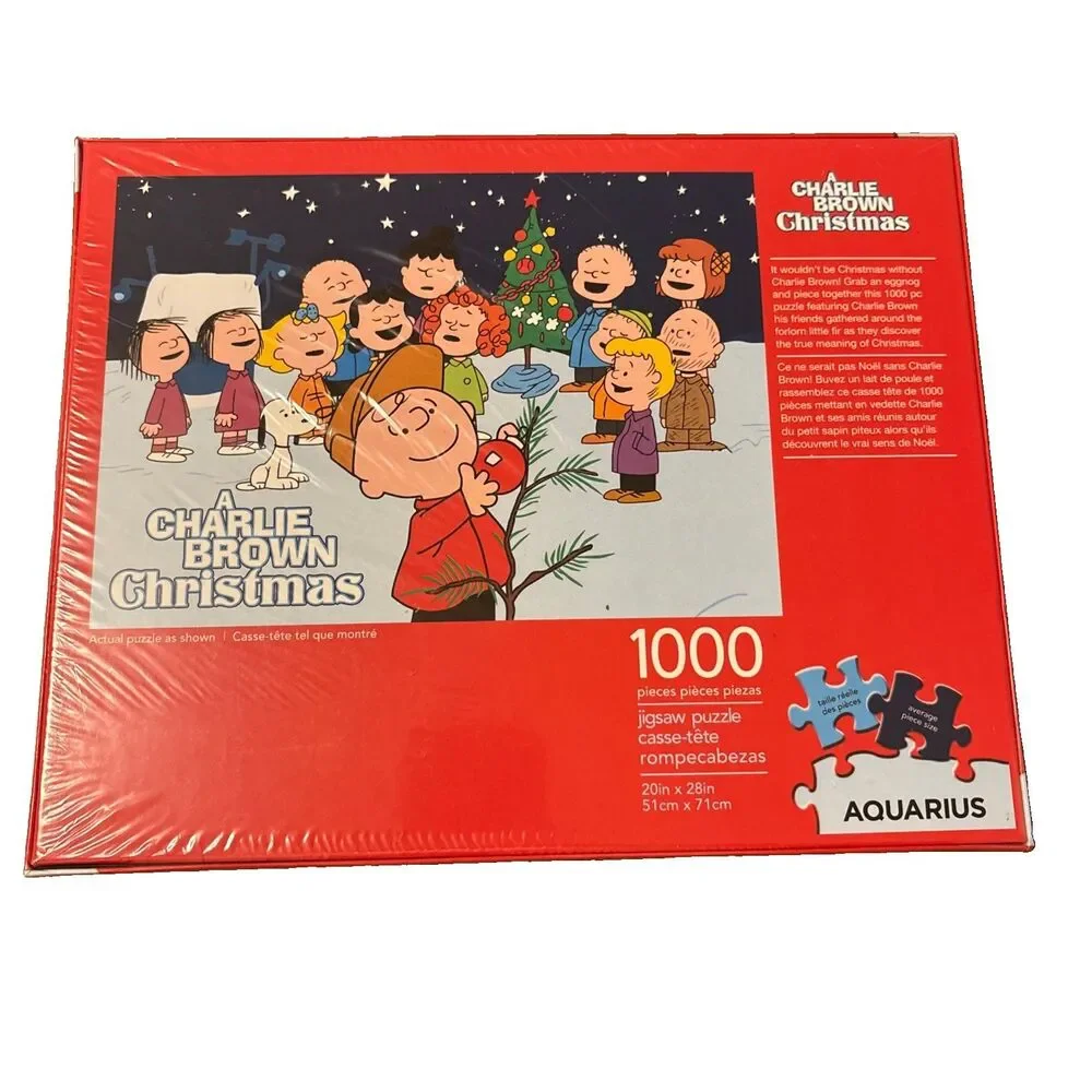 Aquarius Brand Peanuts Charlie Brown Puzzle Christmas 1000 Piece Jigsaw Sealed